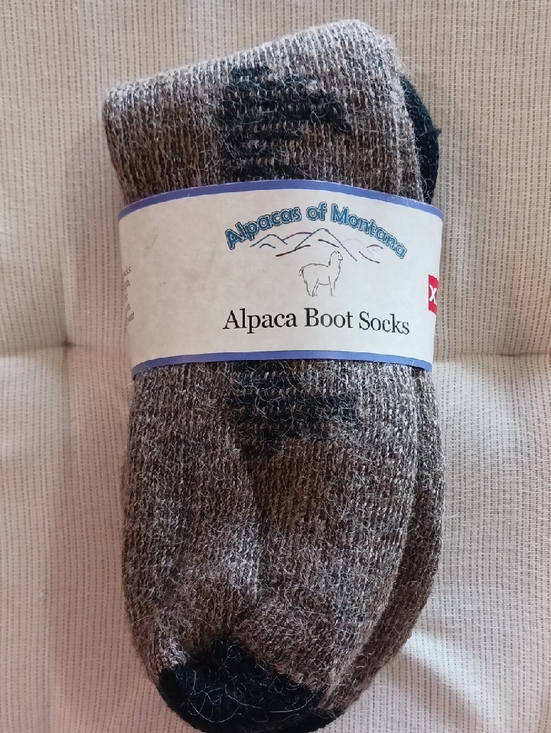 Alpacas of Montana Other - Alpacas of Montana ~ Alpaca Boot Socks – Brown & Black